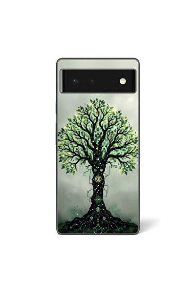 OEM Husa compatibila cu Google Pixel 6 Silicon Gel Tpu Model Mystical Tree