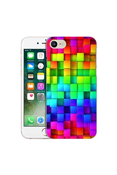 OEM Husa compatibila cu Apple iPhone 7 Silicon Gel Tpu Model Colorful Cubes
