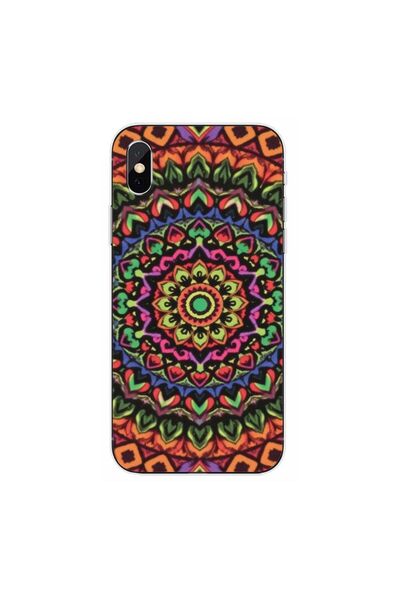 OEM Case compatible with Apple iPhone XS Silicone Gel Tpu Pattern Colorfull M...
