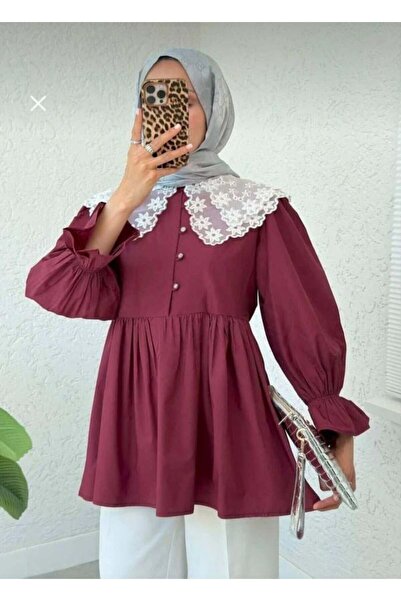MODA SÇ DANTEL YAKALI GÖMLEK 2345