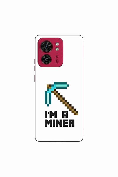 OEM Husa compatibila cu Motorola Edge 40 Silicon Gel Tpu Model Minecraft Miner