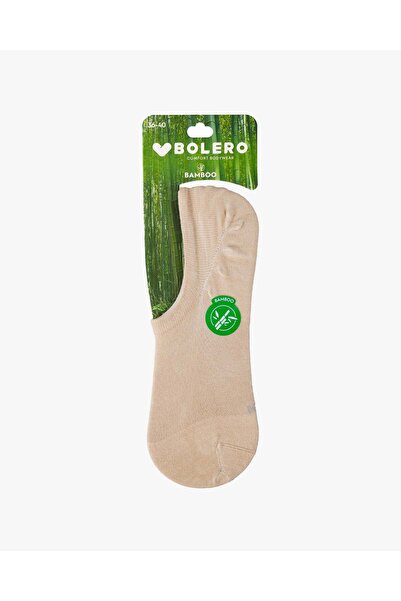 Bolero Kadın Premium Dikişsiz Görünmez Bambu Çorap Bej