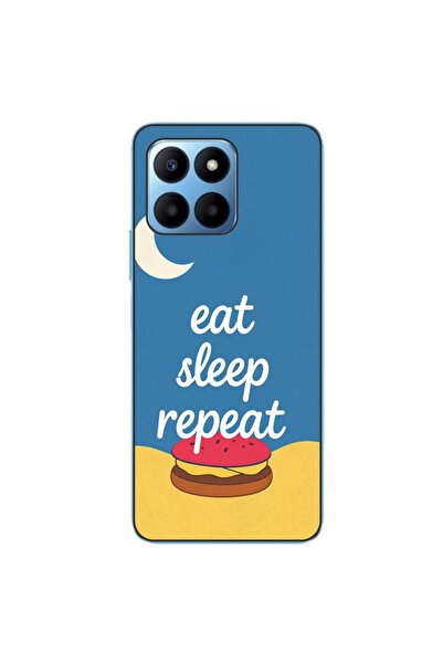 OEM Husa compatibila cu Honor 70 Lite Silicon Gel Tpu Model Eat Sleep Repeat