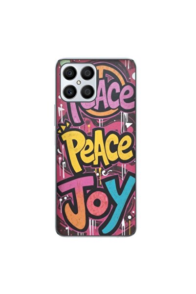 OEM Husa compatibila cu Honor X8 4G Silicon Gel Tpu Model Peace and Joy Graffiti