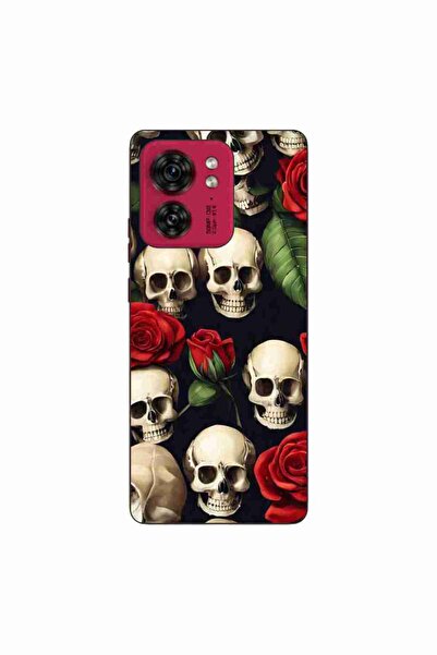 OEM Husa compatibila cu Motorola Edge 40 Silicon Gel Tpu Model Skulls and Roses
