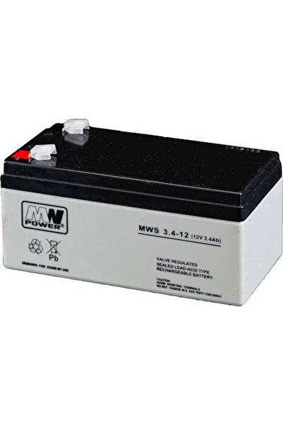MW Power MWS 3.4-12 Μπαταρία UPS με χωρητικότητα 3.4Ah και τάση 12V 1 τεμάχιο