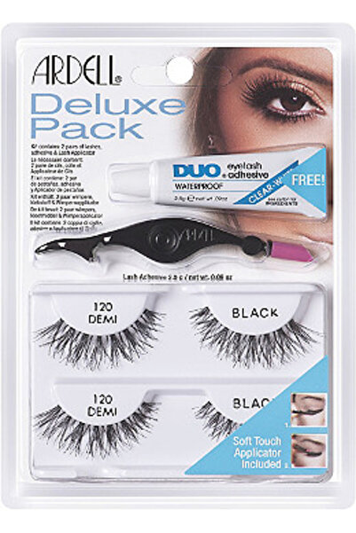Ardell DELUXE PACK 120 DEMI BLACK (2ΤΜΧ) + APPLICATOR + ΚΟΛΛΑ