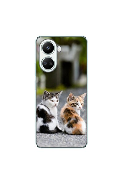 OEM Калъф, съвместим с Huawei Nova 10 SE, силиконов гел TPU, с шарка на котенца