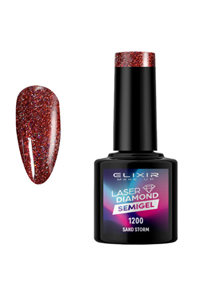 Elixir LASER DIAMOND SEMI GEL (ΗΜΙΜΟΝΙΜΟ BΕΡΝΙΚΙ) - 1200 (SAND STORM) 8ML