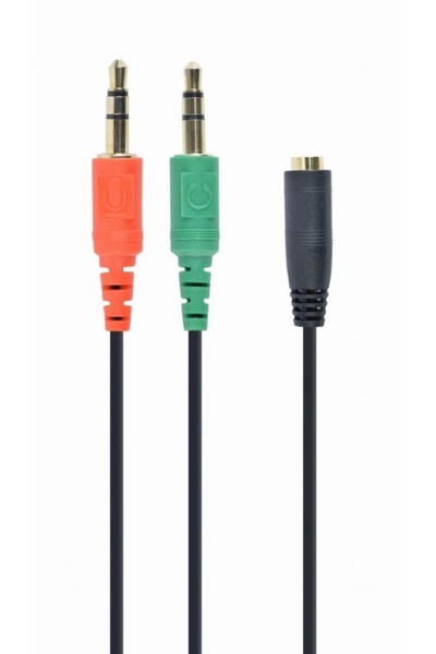 Gembird Cablu audio Splitter stereo (2 x mufă jack 3.5 mm tip T la 1 x mufă j...