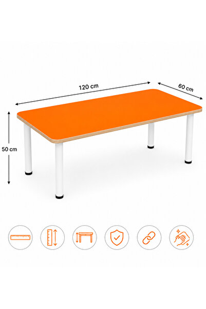 HOBBY HOUSE Anaokulu Çocuk Masası (Turuncu) Anaokulu-Kreş-Çocuk Aktivite Sını...