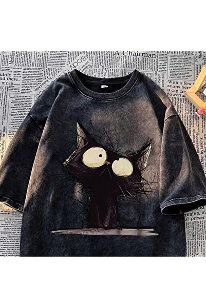 bellanova Unisex Oversize Printed T-Shirt Streetwear Comfortable Fit Daily Pr...