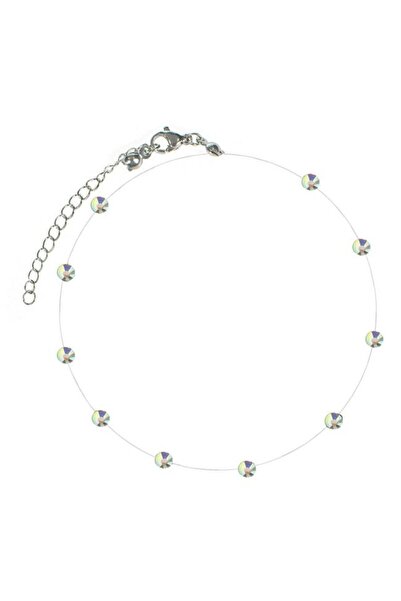 OEM Brățară de Picior pentru Femei cu Fir și Strass Irizat, Bijuterie Delicat...