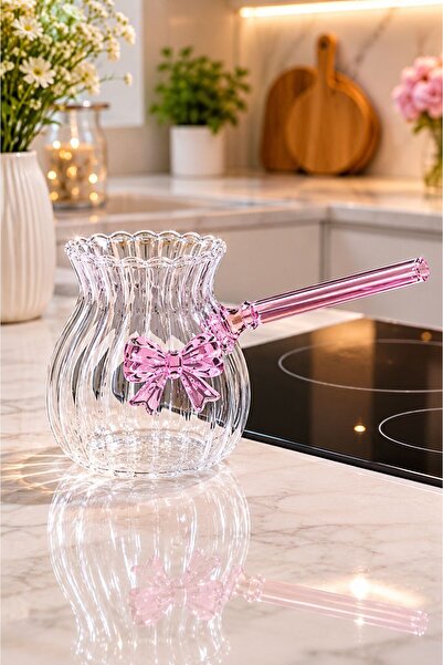 Maloria 500ml Bowknot Pink Glass Coffee Pot |   The Pot of Words
