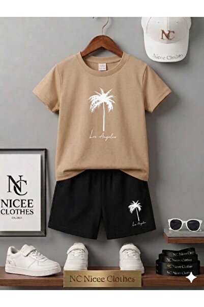 NC Nicee Clothes LETNJA DEČJA MAJICA I KRATKE HLAČE UNISEKS (BELI TREŠA LOS A...