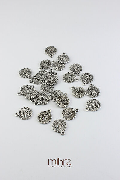 Mihra Takı Tasarım Osmanlı Tuğralı Metal Charm Aparat Tesbih Püskülü Takı Bil...