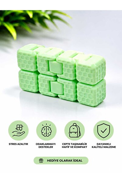 CELSEN HOME 1 ADET FOSFOR YEŞİLİ infinity cube - sonsuz küp & stres küpü - ha...