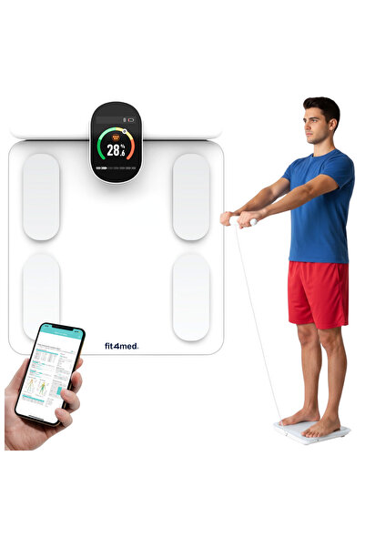 Mardil Cântar inteligent pentru compoziția corporală Bluetooth 180kg Alb, fit...