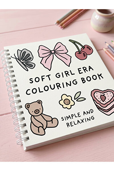 FARCY Soft Girl Era 40 Sayfalık Boyama Kitabı-KALIN SAYFALAR ( 21 x 21 cm ) Ç...