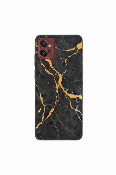 OEM Husa compatibila cu Motorola Moto G32 Silicon Gel Tpu Model Noir Gold Marble