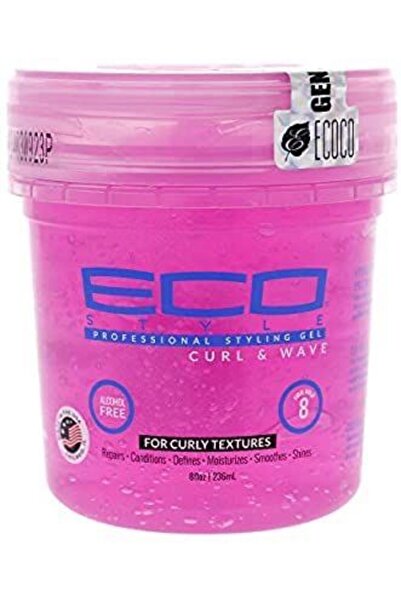 ECO STYLE Τζελ για Μπούκλες & Κυματισμούς για Σγουρά Μαλλιά, Ροζ, 227 γρ. – Ο...