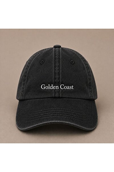 WeavedCo Golden Coast Written Embroidered Vintage Washed Cap Hat