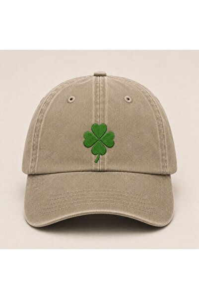 WeavedCo Clover Embroidered Vintage Washed Cap Hat