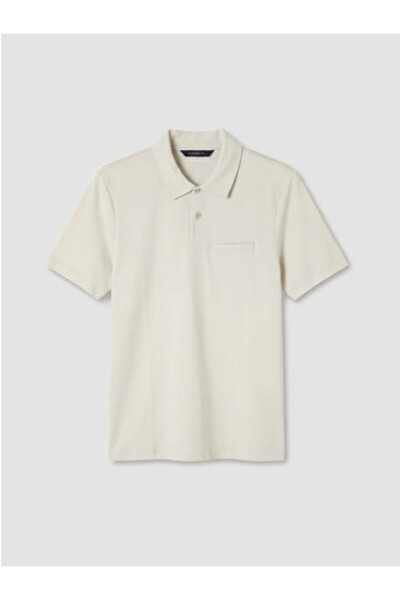 LC Waikiki New Season Beige Polo Collar Men's T-Shirt