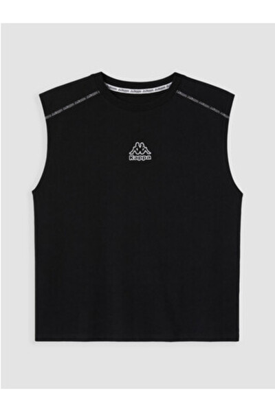 LC Waikiki تي شيرت رجالي بدون أكمام مطبوع عليه ياقة الدراجة باللون الأسود من ...