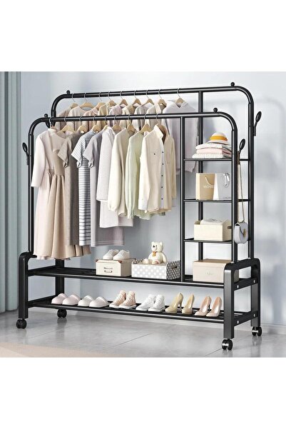 zubi Double hanger stand, clothes stand, metal stand, organizer, durable, wit...