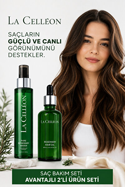 la celleon Biberiye Saç Bakım Seti | Saf Biberiye Suyu 100 ml + Biberiye Saç Yağı 50 ml