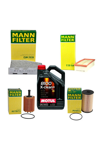 Man Motul 5L +Mann Oil Filter Service Kit for Volkswagen Passat B6 1.9/2.0 TD...