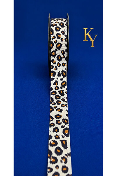 KAYA ARNİCA TEKSTİL Leopard Patterned Velvet Ribbon 2.5 cm - 3 Meters