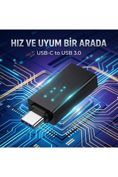 wiks Type-C - USB 3.0 Dönüştürücü OTG Adaptör, Telefon ve Tablet İçin Klavye,...