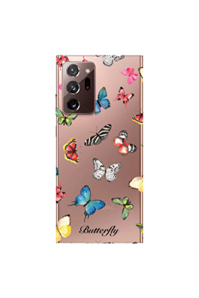 Other Samsung Note 20 Ultra Mixed Butterflys Transparent Silicone TPU Θήκη