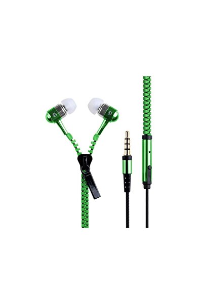 zutech Zipper type headphones green