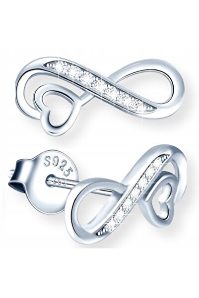 Larezo Cercei Din Argint 925 Cu Semnul Infinitului Si Inima Cu Zirconii Cubic...