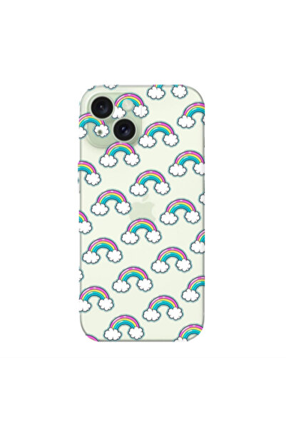 Other Apple iPhone 15 Plus Cute rainbows Transparent Silicone TPU Θήκη