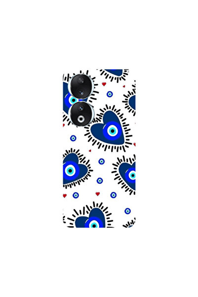 Other Honor 90 5G Heart evil eye beads Transparent Silicone TPU Θήκη