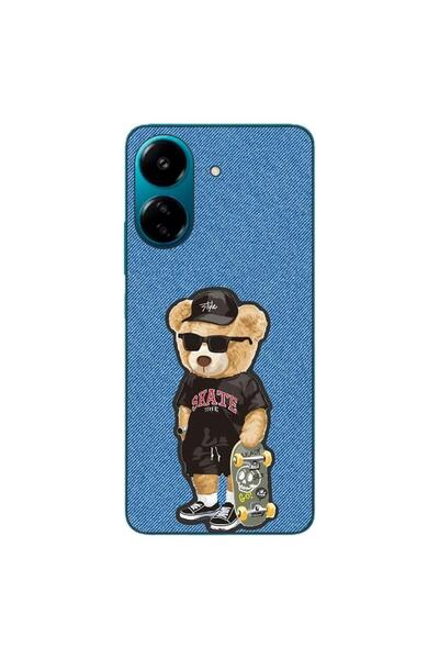 OEM Husa compatibila cu Xiaomi Redmi 13C 4G Silicon Gel Tpu Model Bear Skate ...