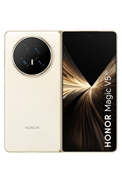 HONOR Magic V5 foldable mobile phone, 5G, 512GB, 16GB RAM, Dual SIM, Ivory White