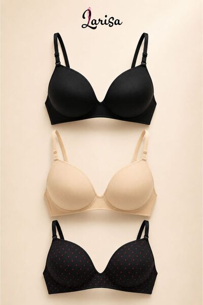 Women's {PADDED] 3-Piece Bra Set without Waistband