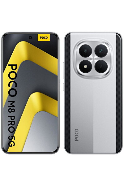 Xiaomi Mobile phone Poco M8 Pro, 5G, 8 GB RAM, 256GB, Dual SIM, Silver