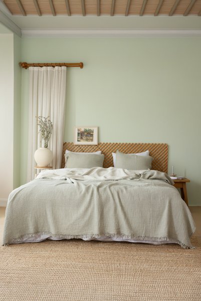 COMO HOME Muslin 100% Cotton Double Bedspread / Pike 230X240 cm
