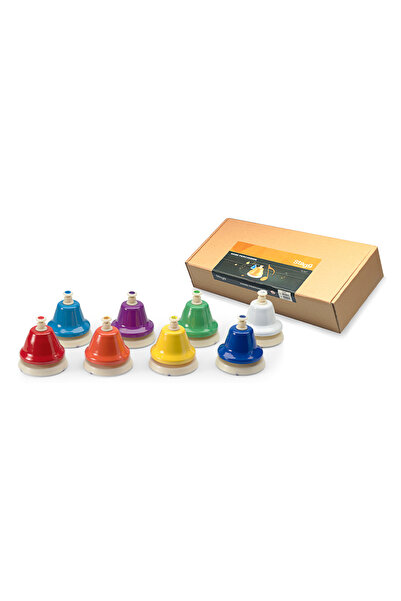 STAGG TB Set of 8 Colour-Coded Table Tick Bells, 1 Octave