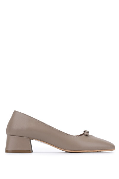Tamer Tanca Women's Genuine Leather Mink Heeled Shoes