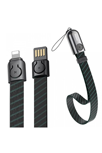 Baseus Cablu de telefon USB cu conector auriu pentru Lightning 2.4A 85cm Negr...
