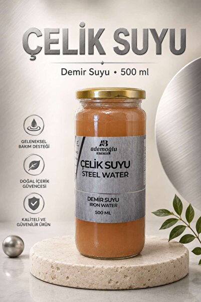 ADEMOĞLU BİTKİSEL SAĞLIK ÜRÜNLERİ Çelik Suyu – Demir Suyu 500 ml Cam Şişe | D...