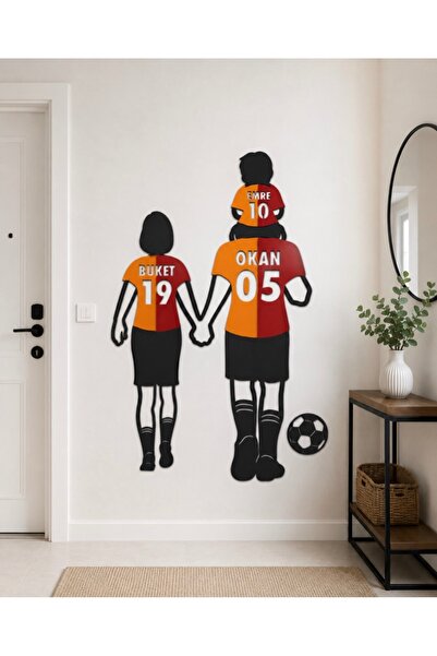 Mywallart GS AİLE 3 KİŞİYE ÖZEL TARAFTAR TABLO