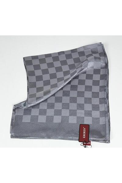 KROREN Crepe Jacquard Checkered Pattern Shawl - 70 X 190 - 7379-134